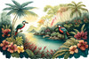 Tropical Watercolor Paradise 1 Poster Print - Ray Heere