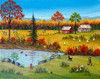 Autumn by the Brook Poster Print - Sharon Mark