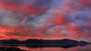 USA- Washington State- Seabeck. Panoramic of sunset on Olympic Mountains and Hood Canal. Poster Print - Gallery Jaynes