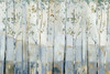 Blue Birch Forest Glade Poster Print - Allison Pearce