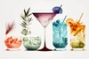 Mid Century Cocktails And Drinks 6 Poster Print - Ray Heere