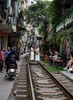Train street of Hanoi Poster Print - Mona Singh