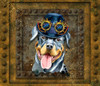 Steampunk Rotweiler Poster Print - Tina Mitchell