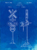 PP231-Faded Blueprint Railroad Crossing Signal Patent Poster Poster Print - Cole Borders