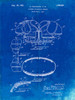 PP219-Faded Blueprint Football Shoulder Pads 1925 Patent Poster Poster Print - Cole Borders