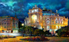 Odessa Ukraine Opera and Ballet Theater Night Poster Print - Pedro Gavidia