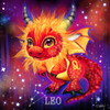 Zodiac Lil Dragonz Leo Poster Print - Pike Art Sheena