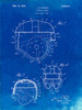 PP218-Faded Blueprint Football Helmet 1925 Patent Poster Poster Print - Cole Borders
