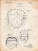 PP218-Vintage Parchment Football Helmet 1925 Patent Poster Poster Print - Cole Borders