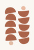 Terracotta Shapes Poster Print - and Seb Sisi
