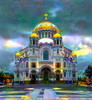 Saint Petersburg Russia Naval cathedral of Saint Nicholas in Kronstadt Poster Print - Pedro Gavidia