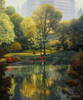 Reflection Of The Park Poster Print - John Zaccheo