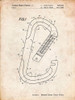 PP83-Vintage Parchment Oval Carabiner Patent Poster Poster Print - Cole Borders