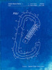 PP83-Faded Blueprint Oval Carabiner Patent Poster Poster Print - Cole Borders
