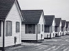 Days Cottages in Truro bAndw Poster Print - GST