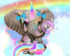 Elephant Corns Love Cupcakes Poster Print - Pike Art Sheena
