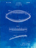 PP71-Faded Blueprint Football Game Ball Patent Poster Print - Cole Borders