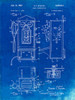 PP65-Faded Blueprint Wall Phone Patent Poster Poster Print - Cole Borders