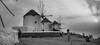Windmills of Mykonos, Greece I Poster Print - Mona Singh