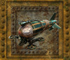Steampunk Zeppelin Drone Poster Print - Tina Mitchell