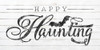 Happy Haunting White Wood Poster Print - Pike Art Sheena