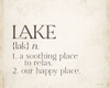 Lake Definition Poster Print - Louise Designs Lady