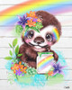 Catching Rainbows Sloth Poster Print - Pike Art Sheena