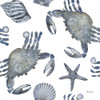 Crabs And Shells Pattern Poster Print - Patti Bishop