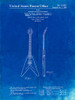 PP48-Faded Blueprint Gibson Flying V Guitar Poster Poster Print - Cole Borders