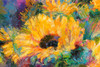 Blue Sunflowers Poster Print - Richard Wallich