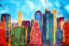 Manhattan Skyline Poster Print - Kimberly Allen