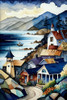 Folk Art Harbors 20 Poster Print - Ray Heere