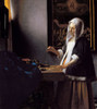 Vermeer-Woman Holding a Balance Poster Print - Collection Masters