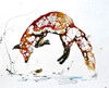 Cellular Series - Red Fox Poster Print - by Leslie Art
