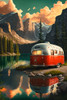 Camper On The Lake 8 Poster Print - Ray Heere