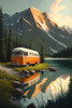 Camper On The Lake 7 Poster Print - Ray Heere