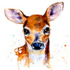 Nursery Fawn Poster Print - by Leslie Art