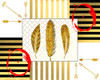Gold Love Feathers Poster Print - LightBoxJournal