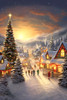 Small Town Christmas 7 Poster Print - Ray Heere