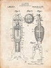 PP12-Vintage Parchment Explosive Missile Patent Poster Poster Print - Cole Borders PP12-Vintage Parchment Explosive Missile Patent Poster Poster Print - Cole Borders
