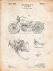 PP10-Vintage Parchment Harley Davidson Model JD Patent Poster Poster Print - Cole Borders
