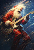 Santa Rocking It 7 Poster Print - Ray Heere