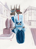 The Doberman Do Paris Poster Print - Lucy Marshall
