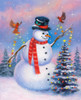 Snowman Decorating the Tree Poster Print - John Zaccheo