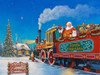 Santa Express Poster Print - John Zaccheo