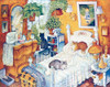 Bedroom Cats Poster Print - Bill Bell