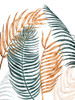 Orange And Green Palms 1 Poster Print - Kimberly Allen