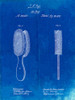 PP344-Faded Blueprint Vintage Hair Brush Patent Poster Poster Print - Cole Borders