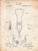 PP315-Vintage Parchment Stethoscope Patent Poster Poster Print - Cole Borders