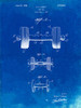 PP314-Faded Blueprint Dumbbell Patent Poster Poster Print - Cole Borders